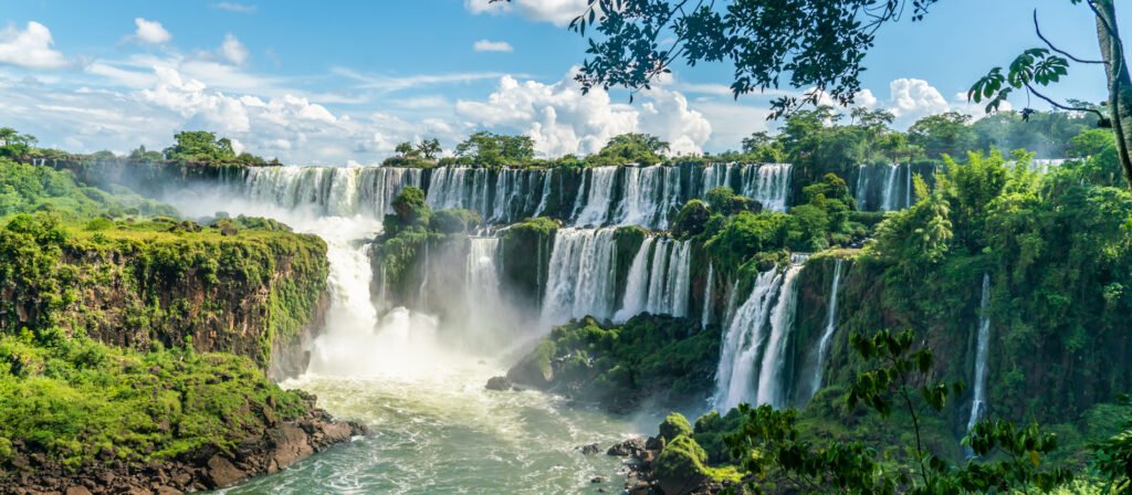 Part of The Iguazu Falls seen from the Argentinian National Park